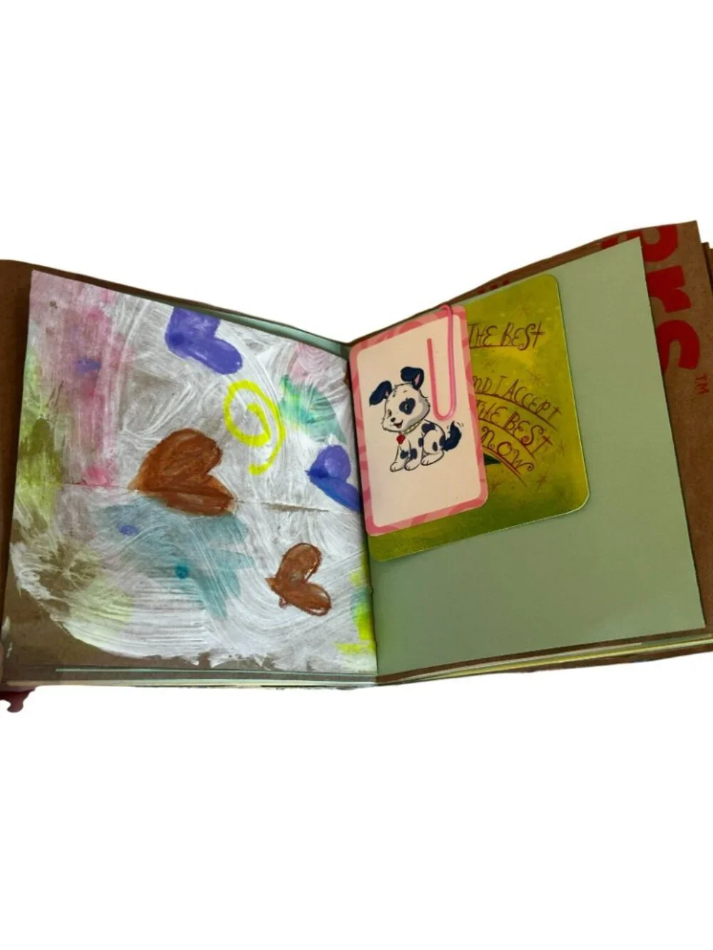 Mini Junk Journal OOAK For Writing Art Journaling Handmade Book 6x6 Inner Child